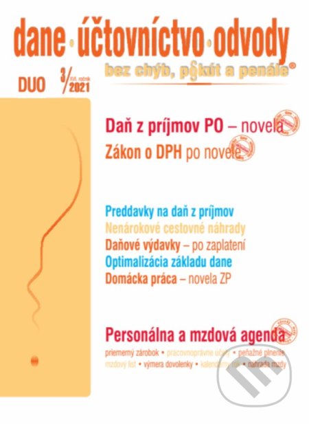 Dane, účtovníctvo, odvody 3/2021