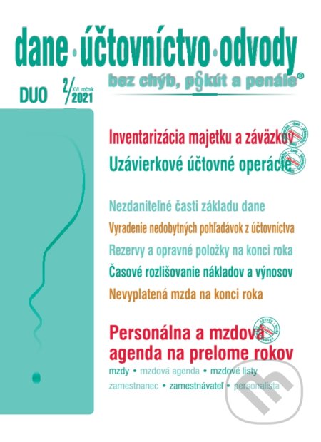 Dane, účtovníctvo, odvody (DUO) č. 2 / 2021