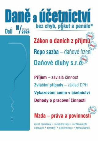 DaÚ 10/2024 - Zákon o daních z příjmů – novela