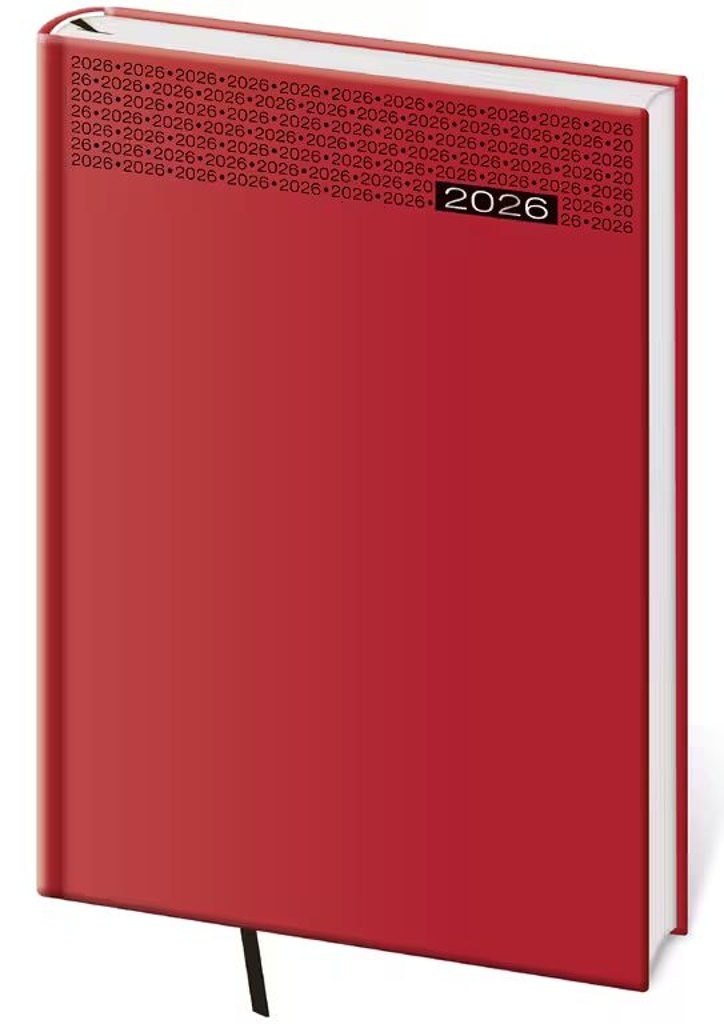 Denní diář 2026 A5 Gommato červený