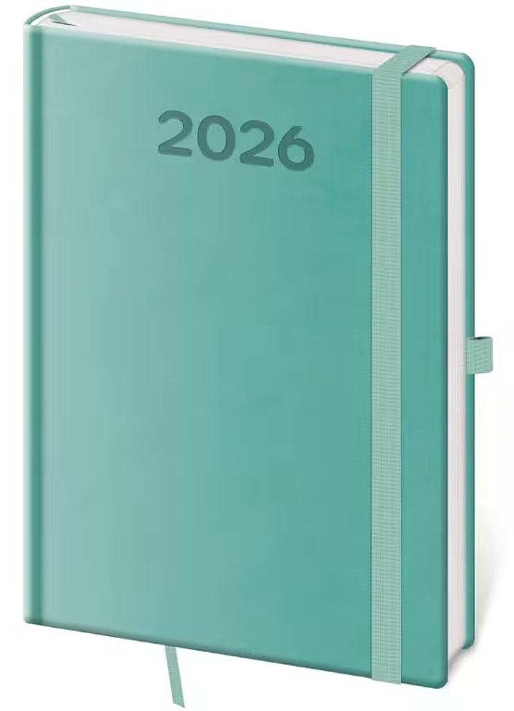 Denní diář 2026 A5 Print Pop světle zelený