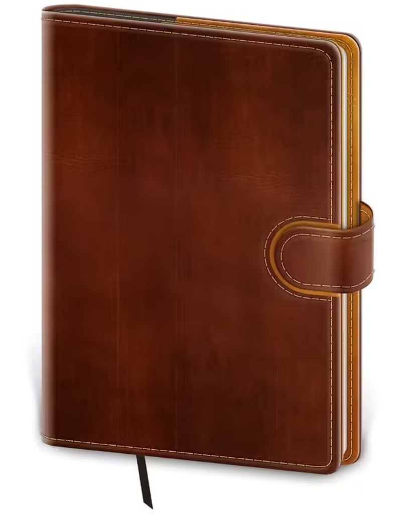 Denní diář 2026 B6 Flip hnědo/hnědý