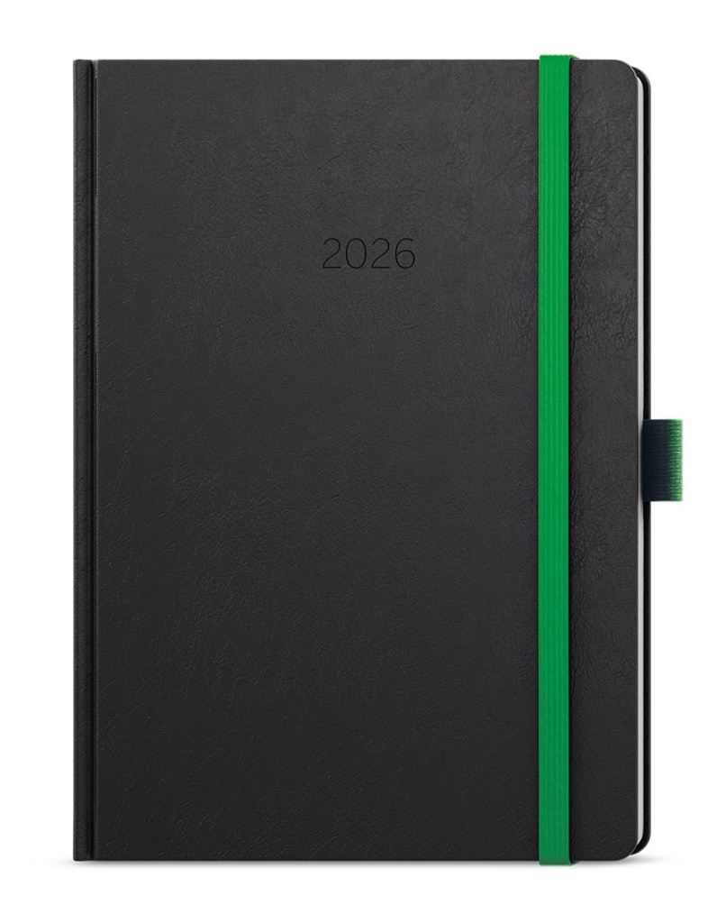 Denní diář 2026 David Nora A5 zelená