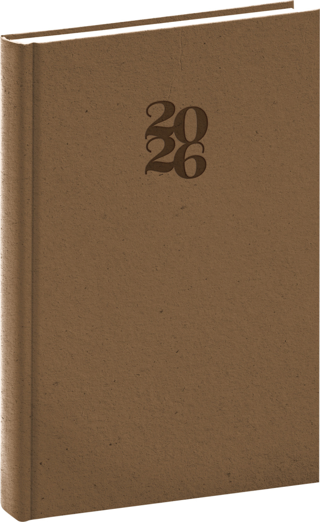 Denní diář Essenza 2026 oříšek