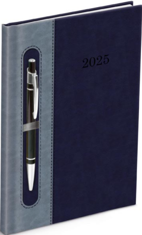 Diář 2025 T805 PU dark blue/gray
