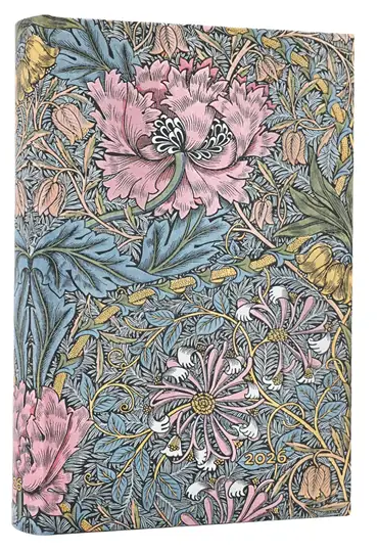 Diář 2026 Morris Pink Honeysuckle