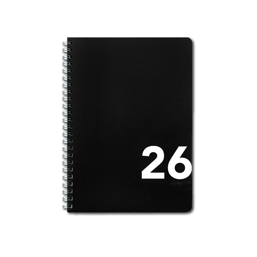 Diář týdenní A5 řádkový, černý