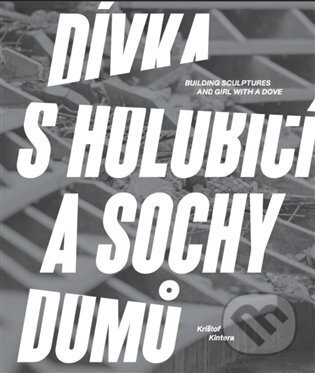 Dívka s holubicí a sochy domů