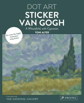 Dot Art: Sticker Van Gogh. A Wheatfield, With Cypresses