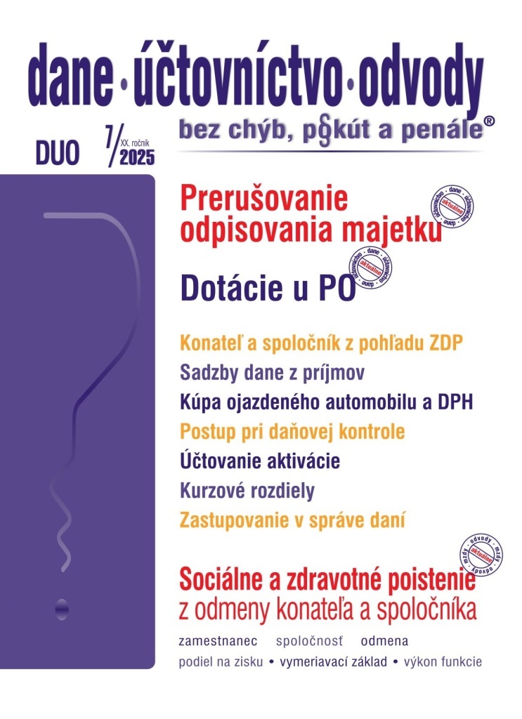 DUO 7/2025 – Odpisy, Daňová kontrola