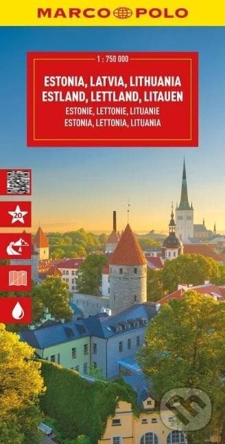 Estonsko, Lotyšsko, Litva 1:750 000 / automapa