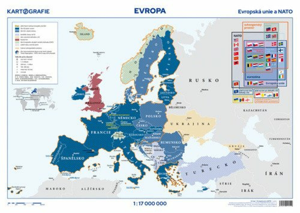 Evropská unie a NATO 1:17 000 000