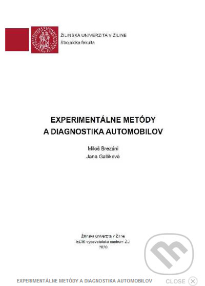 Experimentálne metódy a diagnostika automobilov