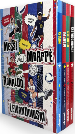 Fotbalové superhvězdy (Messi, Ronaldo, Mbappé, Lewandowski)