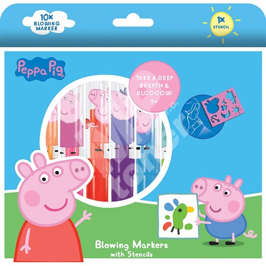 Foukací fixy 10+1 Prasátko Peppa