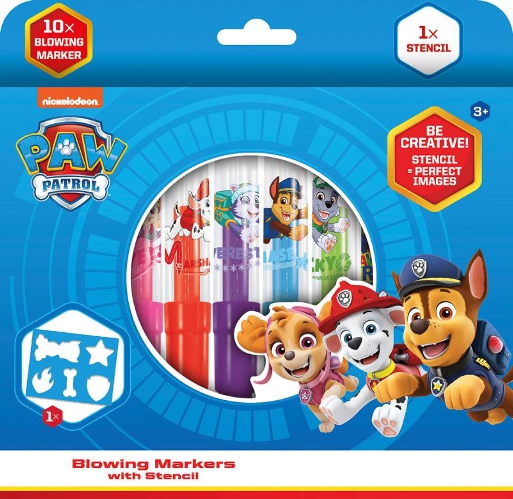 Foukací fixy 10+1 Tlapková patrola