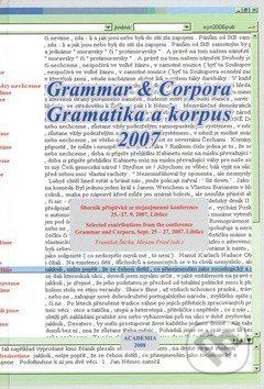 Gramatika a korpus 2007