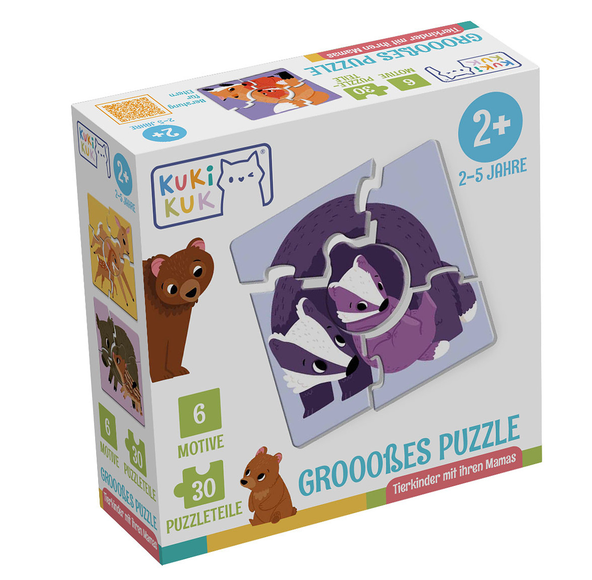 Grooosses Puzzle Tierkinder mit ihren Mamas