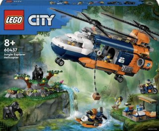 Helikoptéra na průzkum džungle v základním táboře