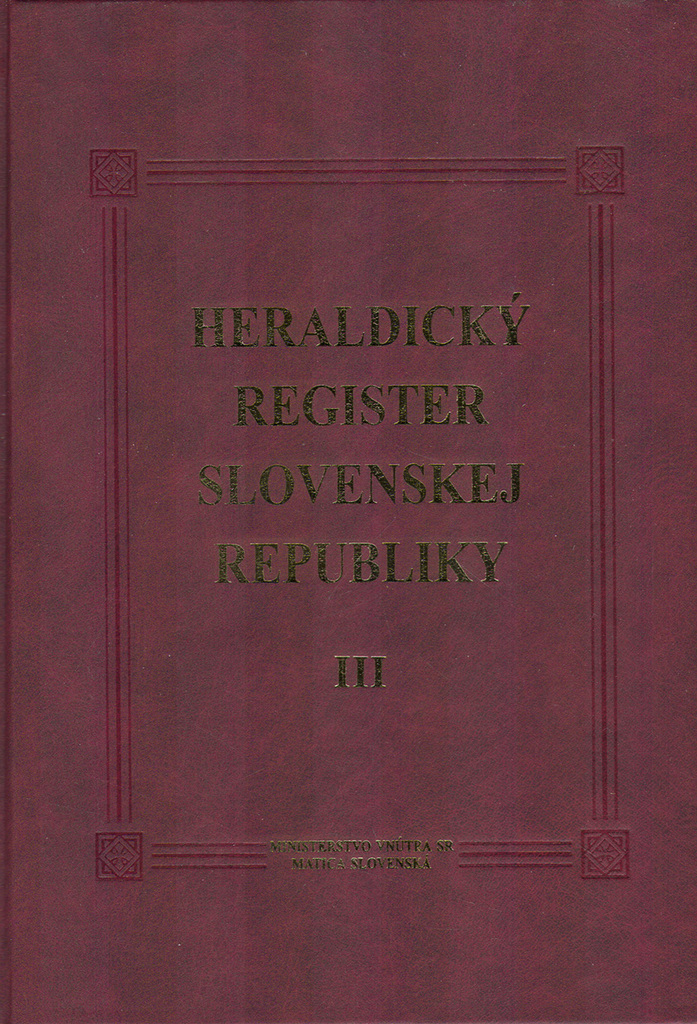 Heraldický register Slovenskej republiky III