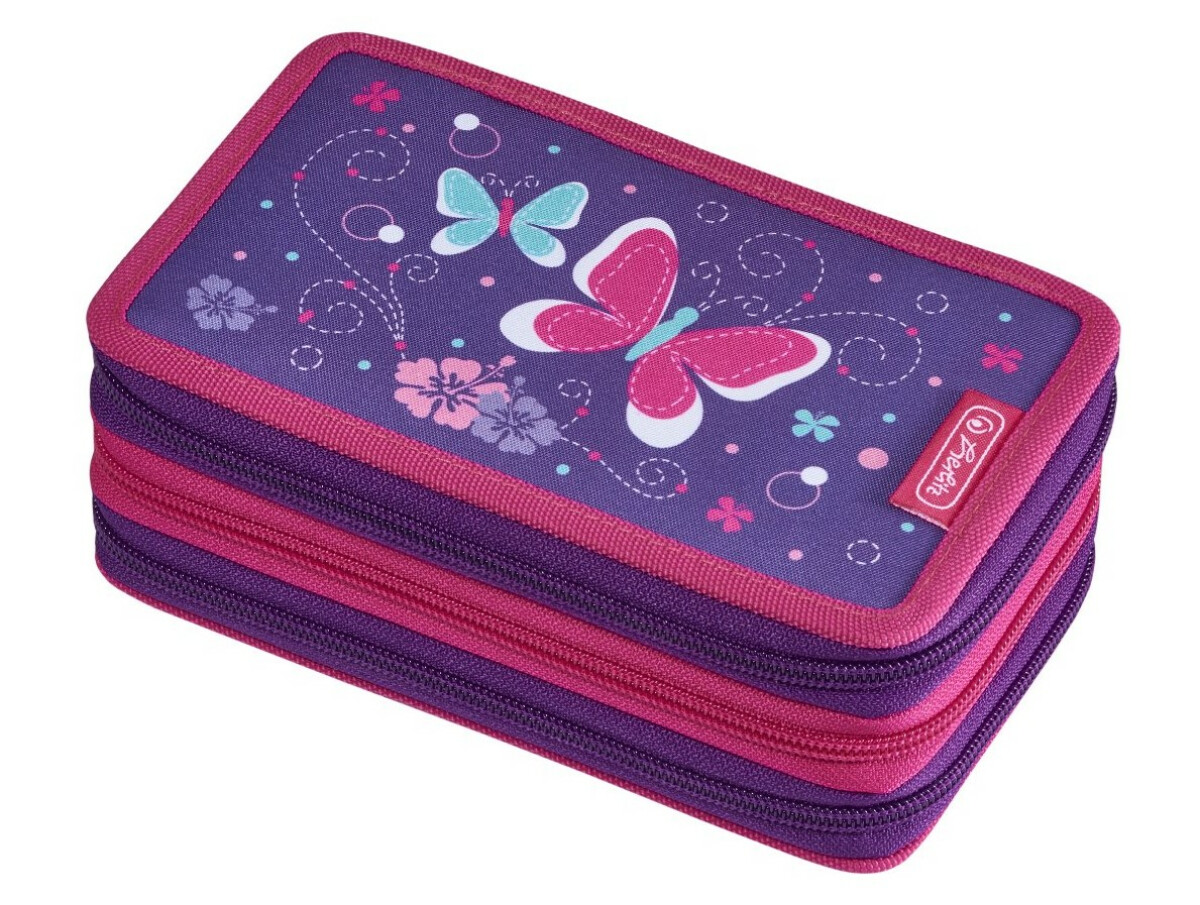 Herlitz - Penál plný, 3 patra, Motýl