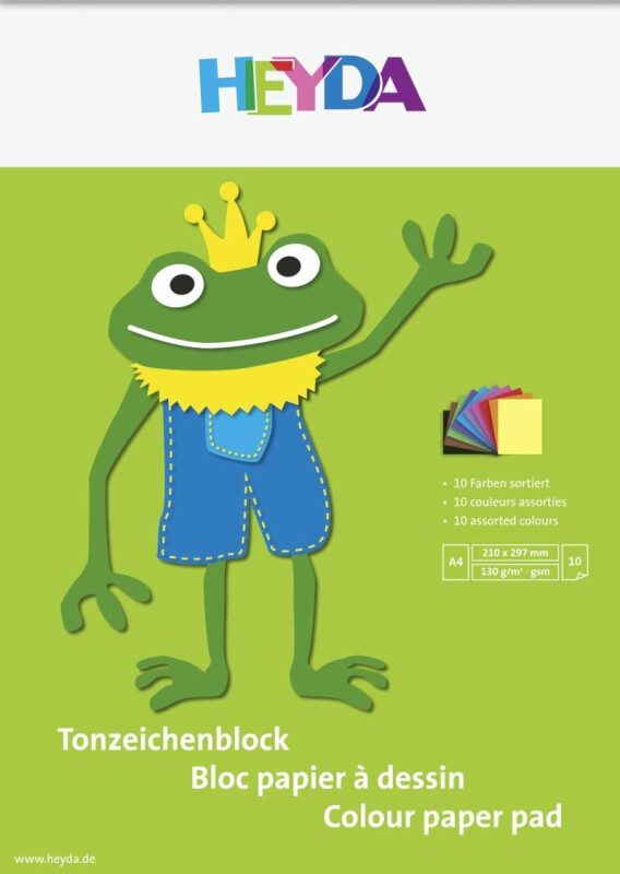 HEYDA Blok barevných papírů A4