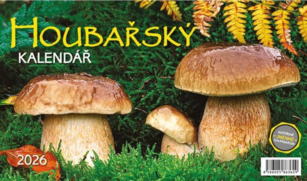 Houbařský kalendář 2026 - stolní kalendář