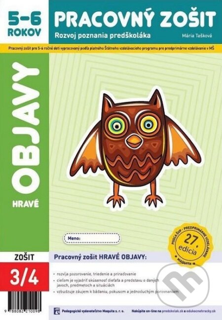 Hravé objavy (Pracovný zošit 3/4 - Rozvoj poznania predškoláka - 5