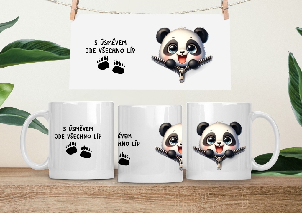 Hrneček čumáček 330ml porcelán Panda