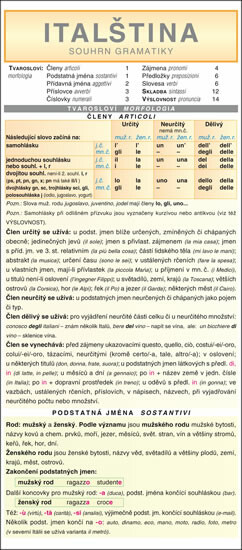 ITALŠTINA souhrn gramatiky