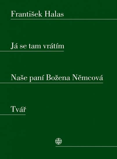 Já se tam vrátím. Naše paní Božena Němcová. Tvář - František Halas