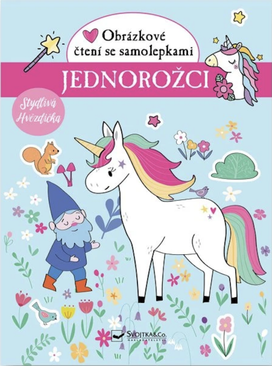 Jednorožci Obrázkové čtení se samolepkami