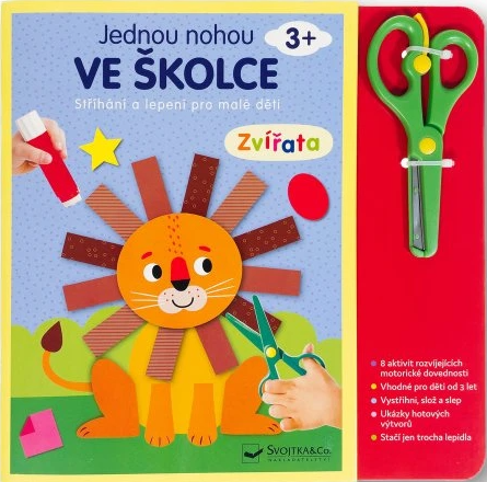 Jednou nohou ve školce Zvířata Stříhání a lepení pro malé děti 3+