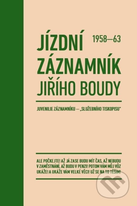 Jízdní záznamník Jiřího Boudy 1958-63