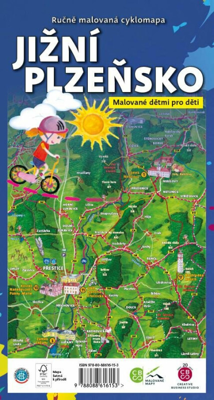 Jižní Plzeňsko dětem - Ručně malovaná cyklomapa - kolektiv autorů, Stanislava Bodná