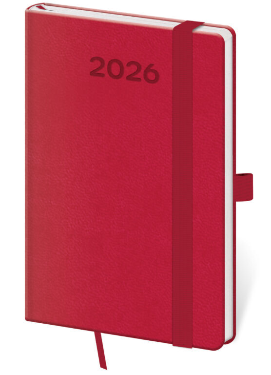 Kapesní diář 2026 Print Pop malinový