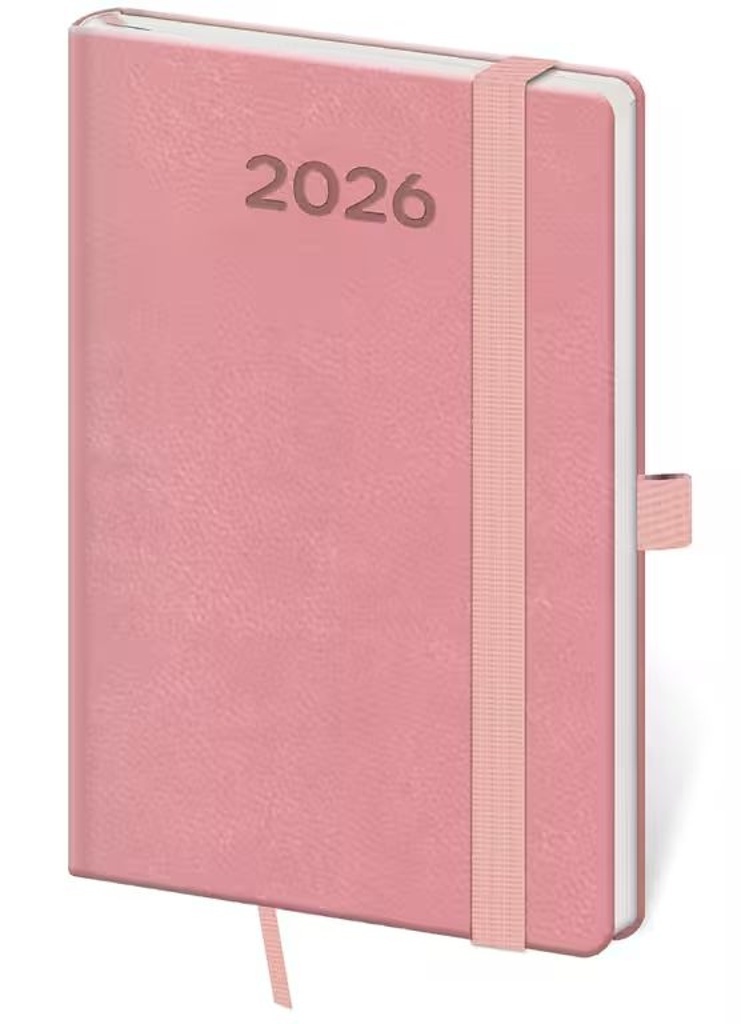 Kapesní diář 2026 Print Pop růžový