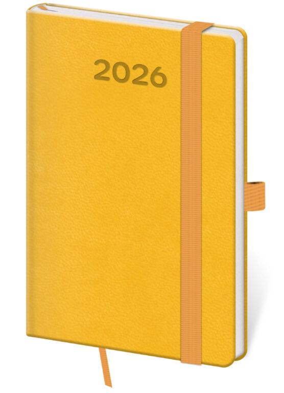 Kapesní diář 2026 Print Pop žlutý
