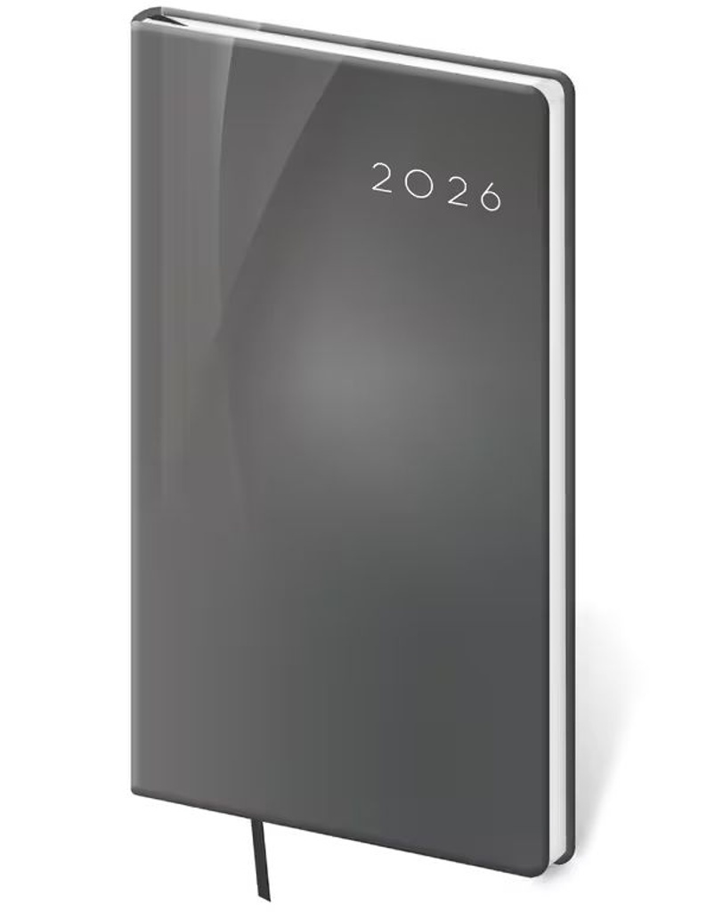 Kapesní diář 2026 Vario Grey design