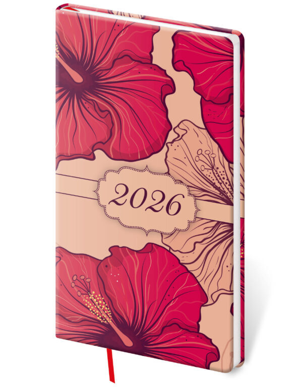 Kapesní diář 2026 Vario Lyra Hibiscus