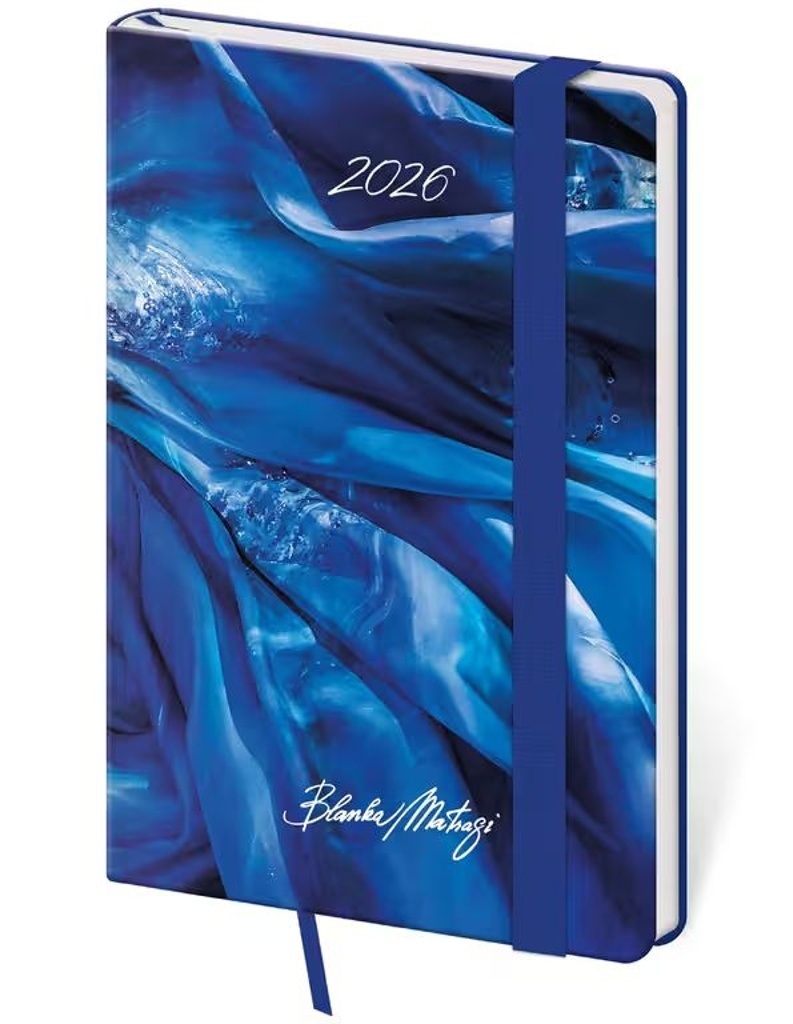 Kapesní diář 2026 Vario Matragi Blue s gumičkou