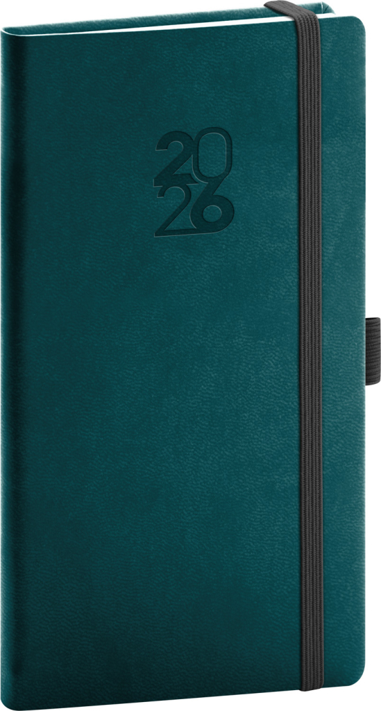 Kapesní diář Aprint Top 2026 petrolejový