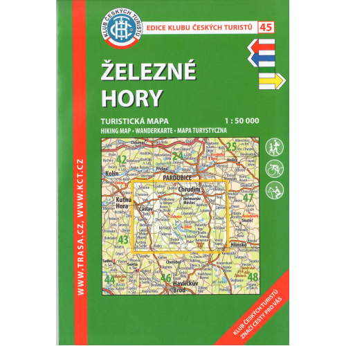 KČT 45 Železné hory 1:50 000/turistická mapa