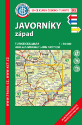 KČT 95 Javorníky západ 1:50 000/turistická mapa
