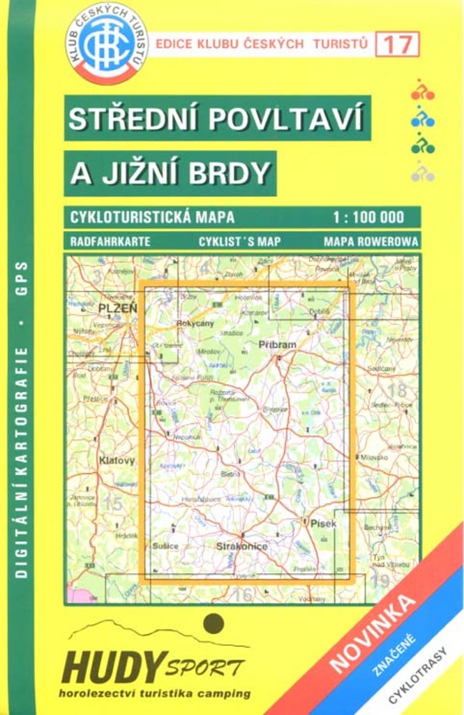 KČTC 17 Střední Povltaví a jižní Brdy 1:100 000