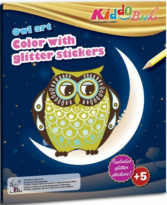 Kiddo - Owl Art with Glitter Stickers