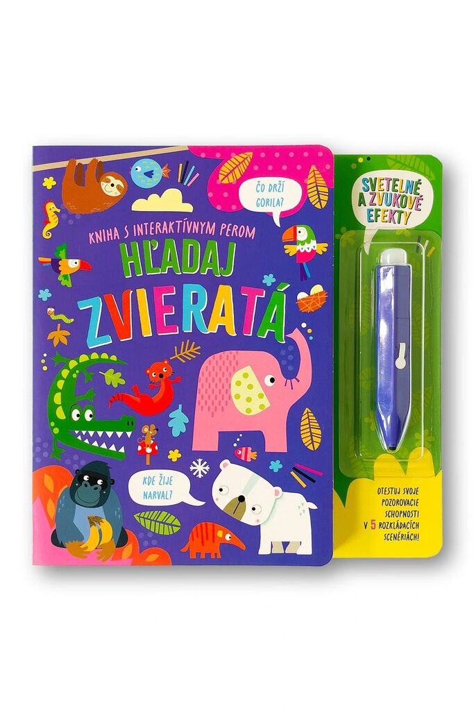 Kniha s interaktívnym perom Hľadaj zvieratá