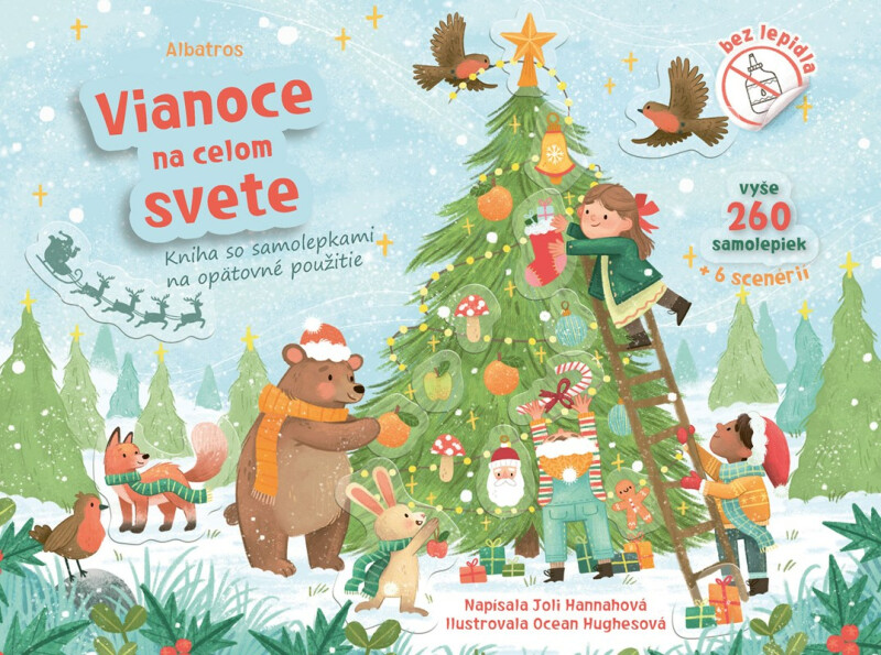 Kniha so samolepkami - Vianoce na celom svete - Joli Hannahová