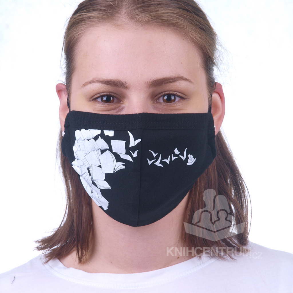 Knihomolská rouška černá