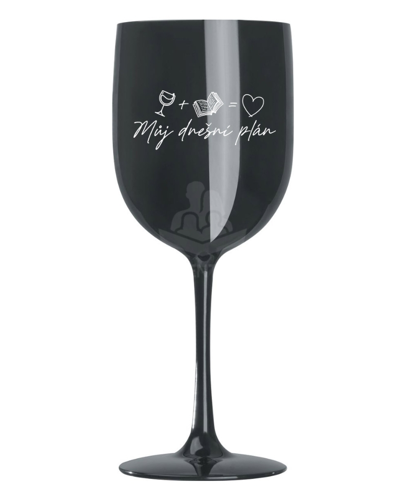 Knihomolská sklenička černá - Můj dnešní plán